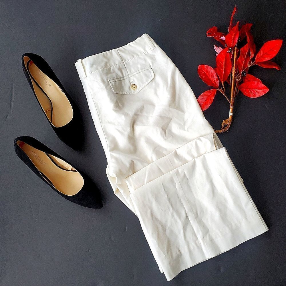 The limited curvy fit white trousers